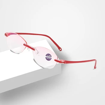 +1.0+1.5+2.0+2.5+3.0+3.5+4.0 Zväčšovacie Sklo Anti Modré Svetlo Presbyopia Eyeswear Okuliare Na Čítanie Pamäte Ďalekozrakosť Frameless Bez Obrúčok