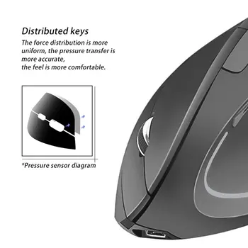 2.4 G Vertikálne Piatej Generácie Pravej Ruke Wireless Mouse Výtvarné Spracovanie Pohodlné Textúra Ergonomický Dizajn
