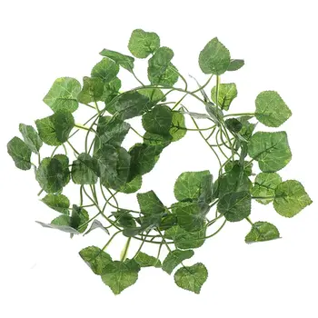 2.4 M Artficial Viniča Z Hodvábu Ivy Zelené Rastliny, Umelé List Rastliny Visí Doma Na Dvore Dekor Umelý Ratan Liana Stenu Listy