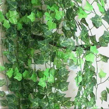 2,5 M Umelé Ivy Leaf Garland Rastliny Viniča Falošné Lístie, Kvety Domova Plastové Umelý Kvet Ratan Evergreen Cirrusu