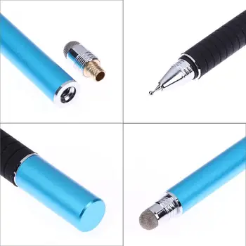 2 v 1 Kapacitný Stylus Pen Mutilfuction Jemné Bod Kolo Tenké Tip Dotykový Displej Pero pre iPad, iPhone, Tablet Samsung Xiao