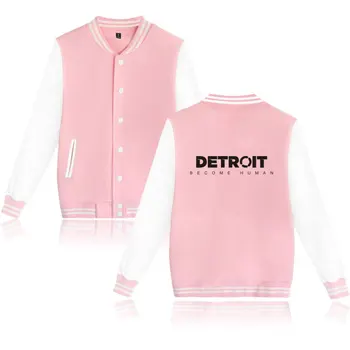 2018 Detroit Stať Ľudských Bundy Nové Jeseň Detroit 3D Módy Tlače Bundy Kabáty Mužov a Žien Bežné Streetwear Bunda