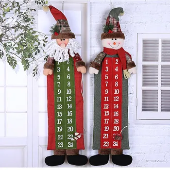 2022 Vianočný Adventný Kalendár Santa Claus Tradíciu Nástenné Závesné Dekorácie Nový Rok Darček calendrier de l avent календарь 2021
