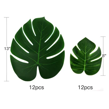 24pcs Umelá Tropická Palmové Listy Pre Hawaiian Luau Tému Dekorácie Domov Záhrada Umelé Rastliny Falošné Listy Brazília