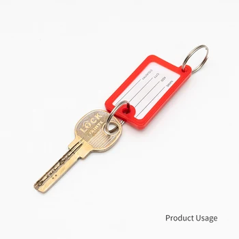 30pcs/veľa Obdĺžnikový Key Card Crystal Plastový Kľúč ID Štítku Menovky Karty Rozdeliť Krúžok Keyring Keychain Pre Mnoho využití Zväzky Kľúčov