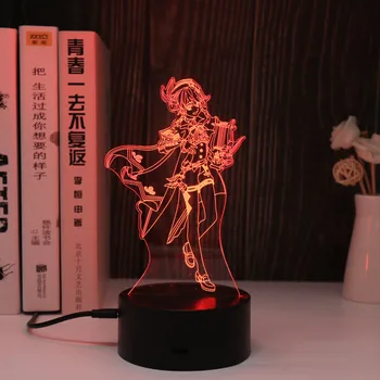 36 Štýl Genshin Vplyv Model Nočné Svetlo 3D Ilúziu Lampa Horúca Hra pre Spálňa Decor LED Atmosféru, Nočné Lampy Deti Darček Hračka