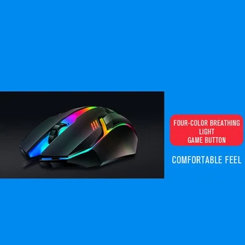 4 v 1 Klávesnice Gaming Mouse & RGB Slúchadlá Drôtové Mechanické Klávesnice, Myši, Slúchadlá Súprava pre Prenosný Počítač PC Hry