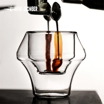60ml Nighten Pohár Šálku Kávy dvojitou Stenou Pohár kvalitného Skla šálku Kávy nastaviť Jednoduché Európsky štýl Hrnček Kávy Nástroje