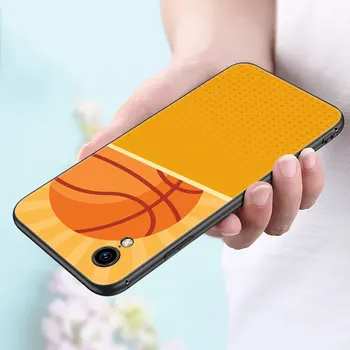 Basketbalový Kôš Telefón puzdro Pre Apple iPhone 13 12 Mini 11 Pro Max 7 8 XR X XS MAX 6 6 7 8 Plus 5 5S SE 2020 jemný Čierny Kryt