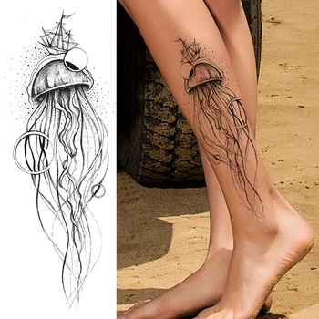 Black Galaxy Medveď Dočasné Tetovanie Nálepky Realistické Falošné Horský Les Tatoos Nepremokavé Body Art Rameno Tetovanie Pre Ženy Muži