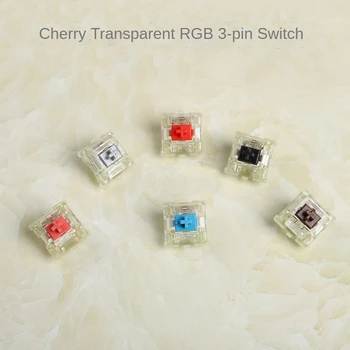 Cherry MX Mechanické Klávesnice Transparentné RGB Prepínač Rýchlosti Strieborná Červená Čierna Modrá Hnedá Príroda White Prepínač 3-Pin Pôvodné Cherry