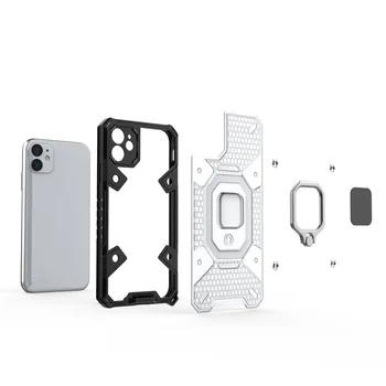 Chladné Miesto Kapsule Brnenie puzdro Pre iPhone 13 12 11 Pro Max Mini 12Pro Ochranné puzdro pre iPhone 13 12 Pro Krúžok Držiak Zadného Krytu