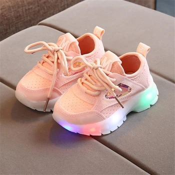 Disney 2021 New age sezóny chlapec žena detská obuv športová obuv LED flash deti topánky dieťa/deti