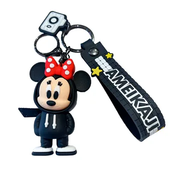 Disney 4 Štýl Mickey Minnie Sveter Bábika Roztomilý Prívesok Na Trinket Auto Keychain Prívesok Bábika Tvorivé Taška Keyring