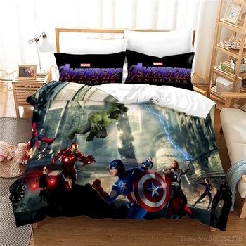 Disney, Marvel Iron Man 3D Tlač posteľná bielizeň Nastaviť Avengers Perinu Nastaviť Mäkká Deka Kryt obliečka na Vankúš Nastaviť bytový Textil Obliečky