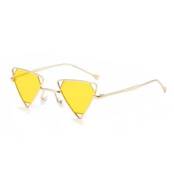 Dokly Módne Trojuholník rám Retro slnečné Okuliare Ženy Značky Dizajnér Slnečné Okuliare Ženy Oculos De Sol Feminino Gafas