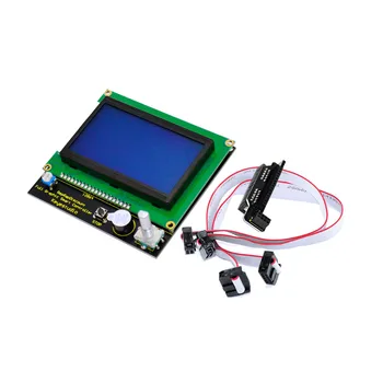 Doprava zadarmo ! Keyestudio 3 D tlačiarne radič RAMPY 1.4 LCD 12864 LCD ovládací panel (modrá) pre Arduino 3 D tlačiarne