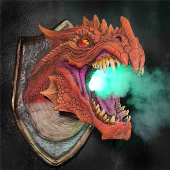 Dragon Legendy Prop 3D Stenu Dinosaura Socha Stenu Umenie Sochárstvo Halloween Party Dekor Dodávky Záhrada Domáce Dekorácie