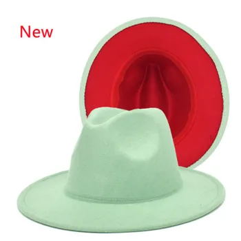 Dve farebné fedora klobúk nový farebný klobúk unisex klobúk jazz nové Panama cirkvi klobúk 2021 najnovšie farby profesionálne veľkoobchod
