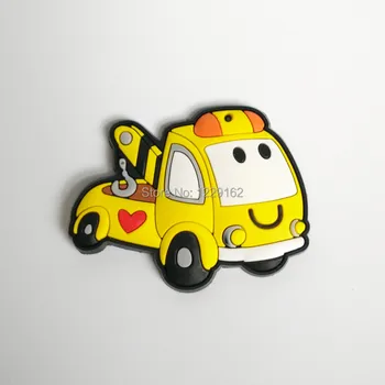 Hot predaj!!! Cartoon Auto magnety na chladničku tabuľa nálepky Vozidla Silikónový Gél Chladnička Magnety Vzdelávacie Deti darček
