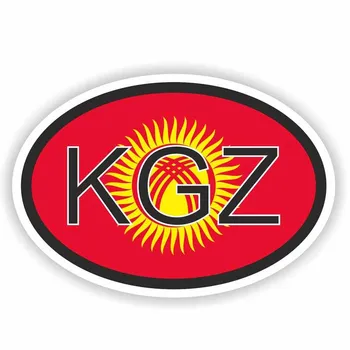Hot Predaj Kirgizsko KGZ Kód Krajiny Windows Auto Nálepky, Reflexné Odtlačkový Auto Príslušenstvo