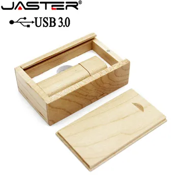JASTER USB 3.0 Drevené, bambusové USB flash disk pen vodič drevnej štiepky kl ' úč 4 GB 8 GB 16 GB 32 GB, 64 GB USB 1PCS zadarmo vlastné logo