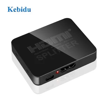 KEBIDU 4K kompatibilný s HDMI Splitter HDCP Full HD 1080p Video Prepnite Prepínač 1X2 Split 1: 2 Pre HDTV DVD PS3, Xbox