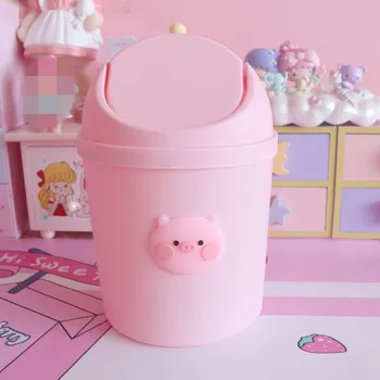 Kreatívne Cartoon Card Captor Sakura Ružová Kawaii Koša Mini Plastové Shake Pokrytie Plochy Smetisko Dievčatá Domov Kôš Na Odpadky Nové