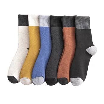 Kvalitné Zimné Teplé Mužov Ponožky Super Hrubšie Priedušná Jednofarebné Pánske Ponožky Proti Chladu Snow Man Hrubšie
