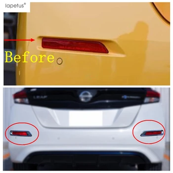 Lapetus Príslušenstvo Pre Nissan Leaf 2018 - 2020 ABS Chrome Zadné Hmlové Svetlá Žiarovky Chvost Foglight Rám, Kryt Výbava Exteriér Auta