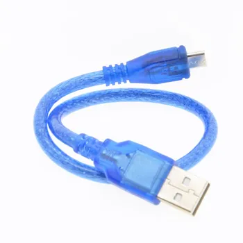 Micro USB Kábel pre DÔSLEDKU R3 D1 mini NodeMcu V3 TP4056 18650 Doska 30CM