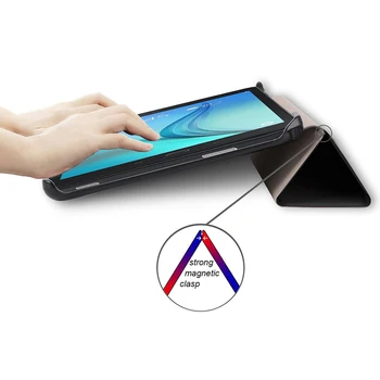MTT 2016 obal Pre Samsung Galaxy Tab 10.1 palcový S S Pen SM-P580 P585 Folio PU Kože Flip Stojan Smart Cover pre Tablet Case