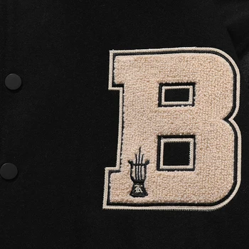 Muži Varsity Bombardér Bunda Harajuku Kórea Kosti List Patchwork Hip Hop Streetwear Jeden Bbreasted Baseball Coats Unisex College