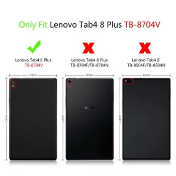 Mäkké Silikónové Späť Prípade na Kartu Lenovo 4 8 plus TB-8704N TB-8704F Tablet Funda kryt pre Lenovo Tab4 8 plus puzdro +FilmGift
