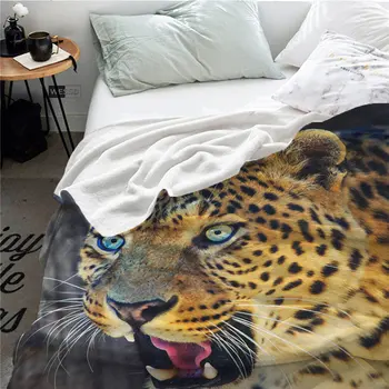 Móda Leopard Deka Flanelové Teplé Prehoz Cez Posteľ So Zvieracou Potlačou Hodiť Deky Na Gauč Fleece Velvet Posteľ Kryt Dekoratívne