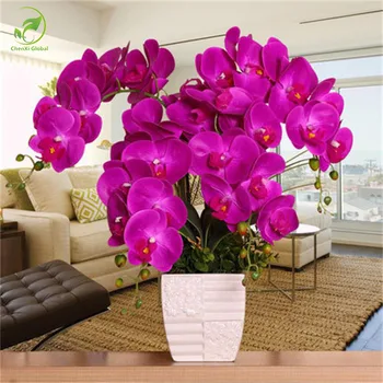 Móda Orchidea Umelé Kvety DIY Umelé Motýľ Orchidea Hodváb Kvetinové Kytice Phalaenopsis Svadobné Domáce Dekorácie