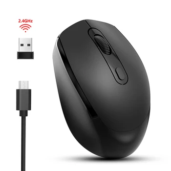 Najnovšie M107 2.4 G Počítač Bezdrôtová Myš s USB Prijímač, Kábel Nabíjateľná Notebook Mouse Office Kliknite na položku Tichý 1600DPI Notebook