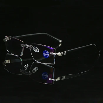 Nový Diamond cut okuliare na čítanie High-end módne pánske anti-modré svetlo žiarenia, okuliare, anti-modré svetlo bez obrúčok okuliare na čítanie