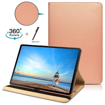 Otáčanie 360 Držiak Flip Kožené Fundas Prípad Tabletu Samsung Galaxy Tab S7 Plus 12.4