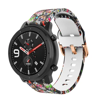 Pre Xiao amazfit His S U Pro GTR silikónové náhradné náramok pre 20 mm 22 mm vytlačené silikónové hodinky pásmo pre Huami amazfit GTS 2