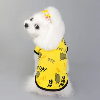 Psie Oblečenie Pre Malých Psov Fashion Tlač Roztomilý T Shirt Jar Leto Šteňa Psa A Mačky Teddy Kostým Oblečenie