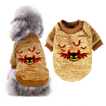 Psie Oblečenie, Sveter Psa Hoodies Halloween Tému Vzor Psa T-shirt Teddy Chihuahua Pulóver Mikina Dovolenku Strany Kostýmy