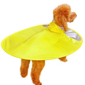 Psy pršiplášť Skladacia pet veľký pes nepremokavá veľké malé psie oblečenie pvc transparentné šteňa pršiplášť UFO dáždnik oblečenie
