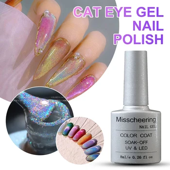Rainbow Cat Eye Gel Polish Zimné Farebné Reflexné Gélové Nechty
Lesk Univerzálny Lak Na Nechty Nechty Príslušenstvo Nail Art