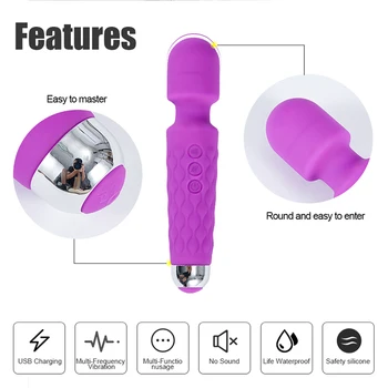 Silný Šok G-Spot AV Vibrátor Sexuálne Hračky Pre Ženy Dildo Pošvy Clitori Masér Vibrácií AV Stick Bezpečný Sex Dospelých, Hračky Produkt
