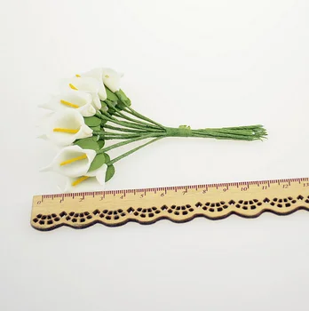 Simulácia Kvet Domova Svadobné Fotografie Domácnosti Ozdoby, Papierové Kytice Scrapbooking Bloom Umelé Kala Lily 11 cm