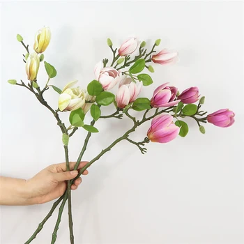 Simulácia Magnolia Kvetinová Výzdoba Biela Magnólia Kvetinová Výzdoba Kvet Domov Obývacia Izba, Jedálenský Stôl Svadobné Dekorácie