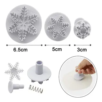 Snowflake Biscuit Nástroj Nastaviť Cake Decoration Jar Formy Potravinársky Plastové