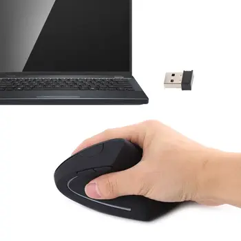 Tok Nových 2.4 G Ergonomické Vertikálne Bezdrôtová Optická Zápästie Uzdravenie USB Myši Na Notebook PC