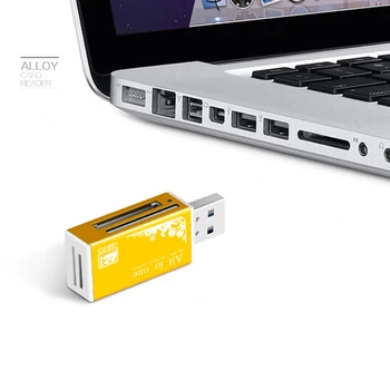 Top Farebné 4 v 1 Micro SD Card Reader, Flash USB Čítačka Pamäťových Kariet Pre karty Memory Stick Pro Duo, Micro SD/T-Flash/M2/MS SD Adaptér